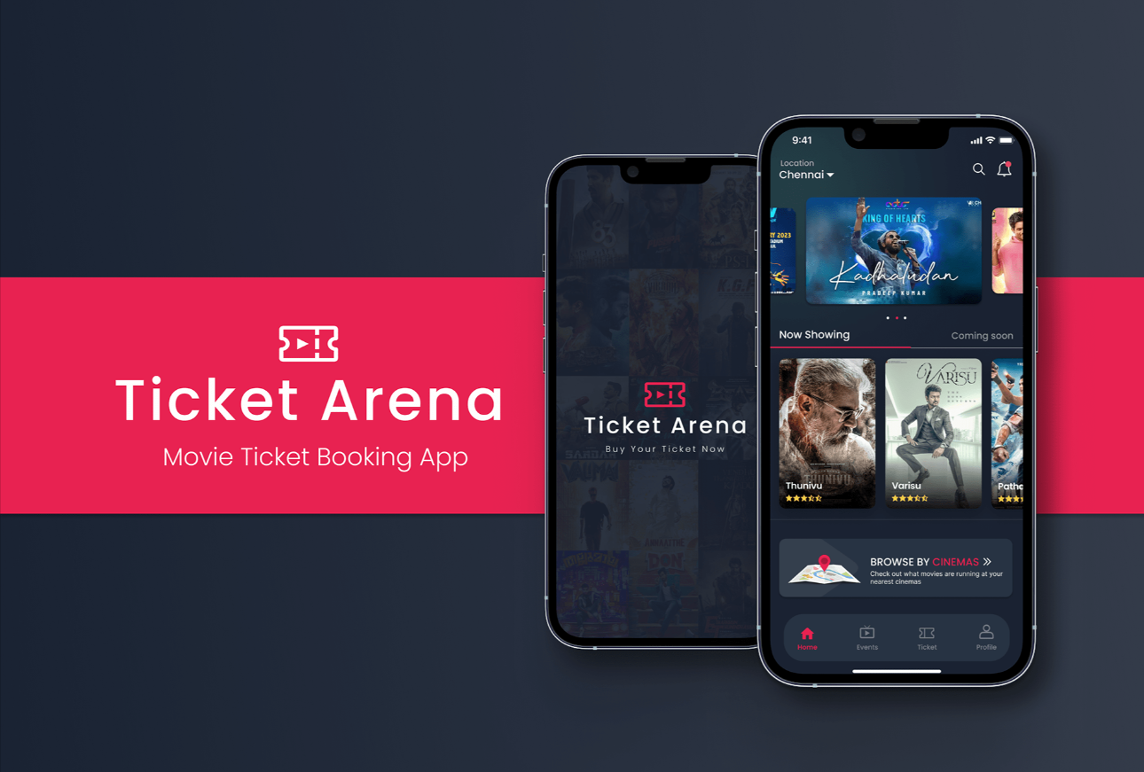 Ticket Arena | Movie Ticket Booking App | UI by Madhu Kishore