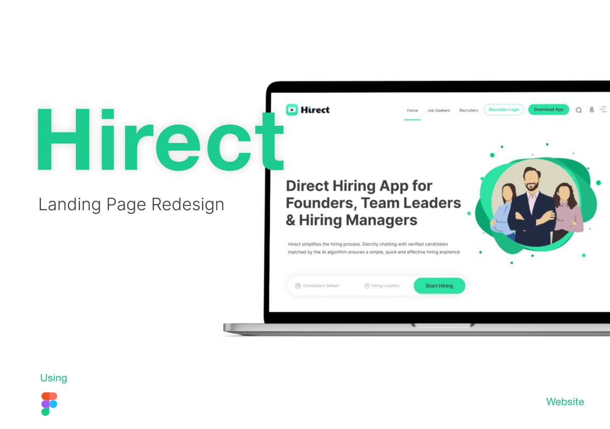 Hirect Redesign – Website landing page redesign by Adharsh Kumar