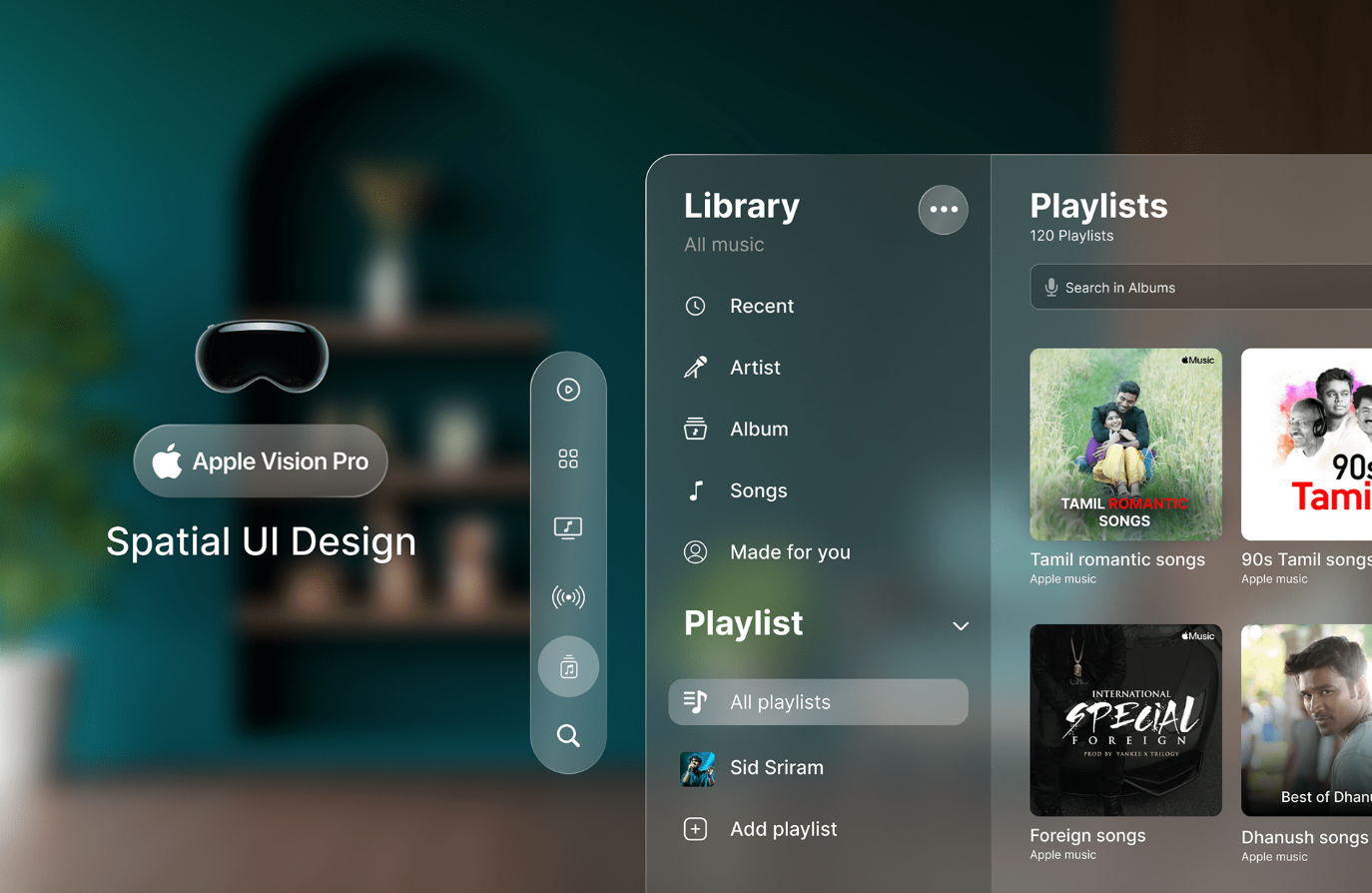 Apple Vision Pro – Spatial UI Design by Sriram
