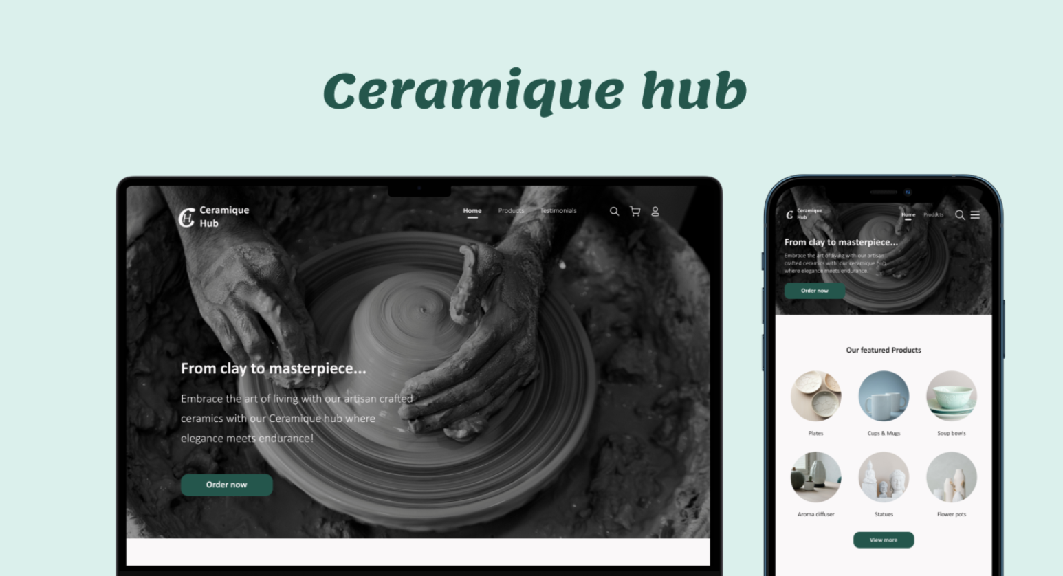 Ceramique hub – Ecommerce responsive website by Manibala